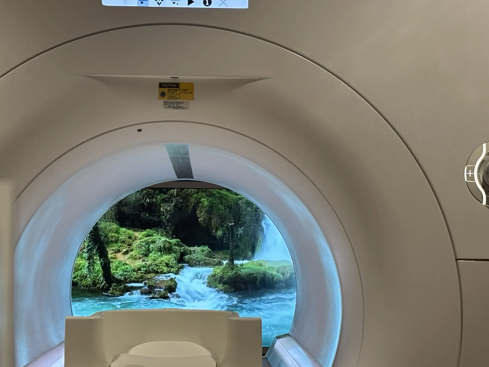 MRItv 4K Pro seen through a Siemens scanner at Veralux Health