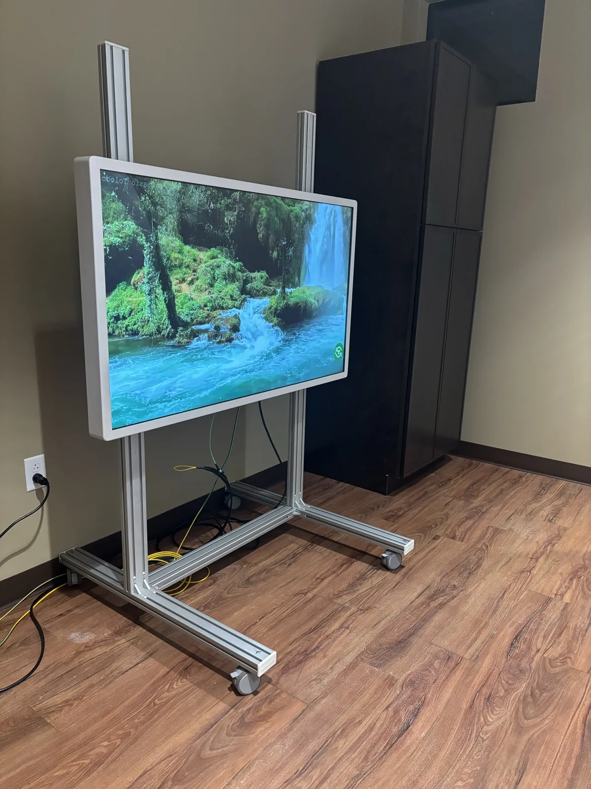 MRItv 4K Pro on its stand in a Veralux Health suite