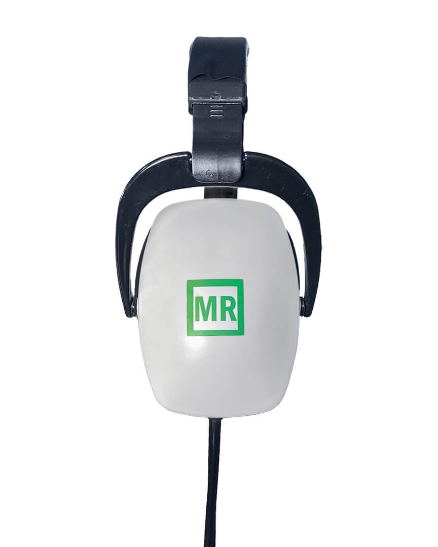 MRI audio slimline headphones side view